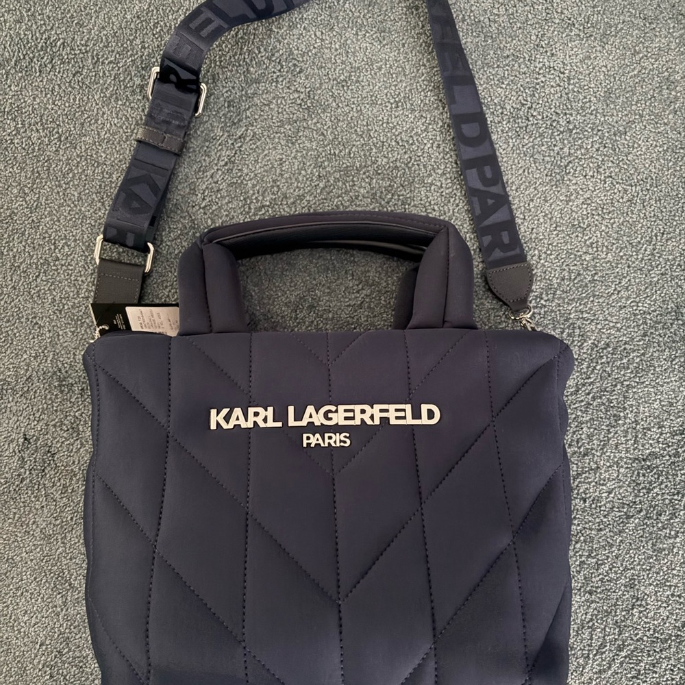 Karl Lagerfeld Paris Navy Quilted Bag